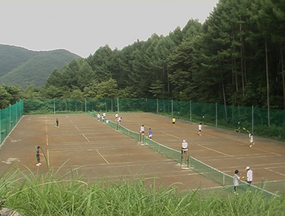 テニス合宿練習風景